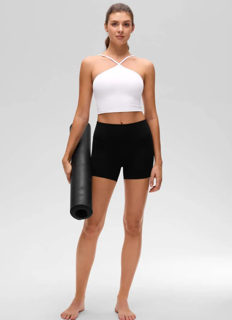 Butterluxe Cross Halter Built in Bra Tank