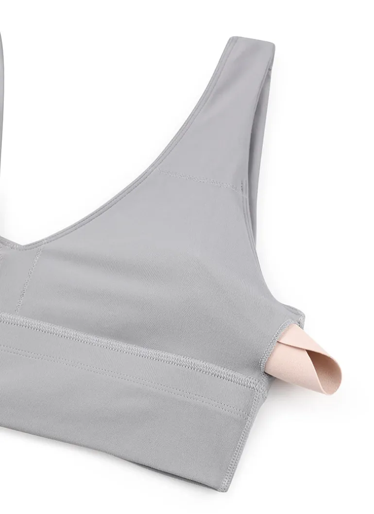Butterluxe Deep V Neck Longline Sports Bra