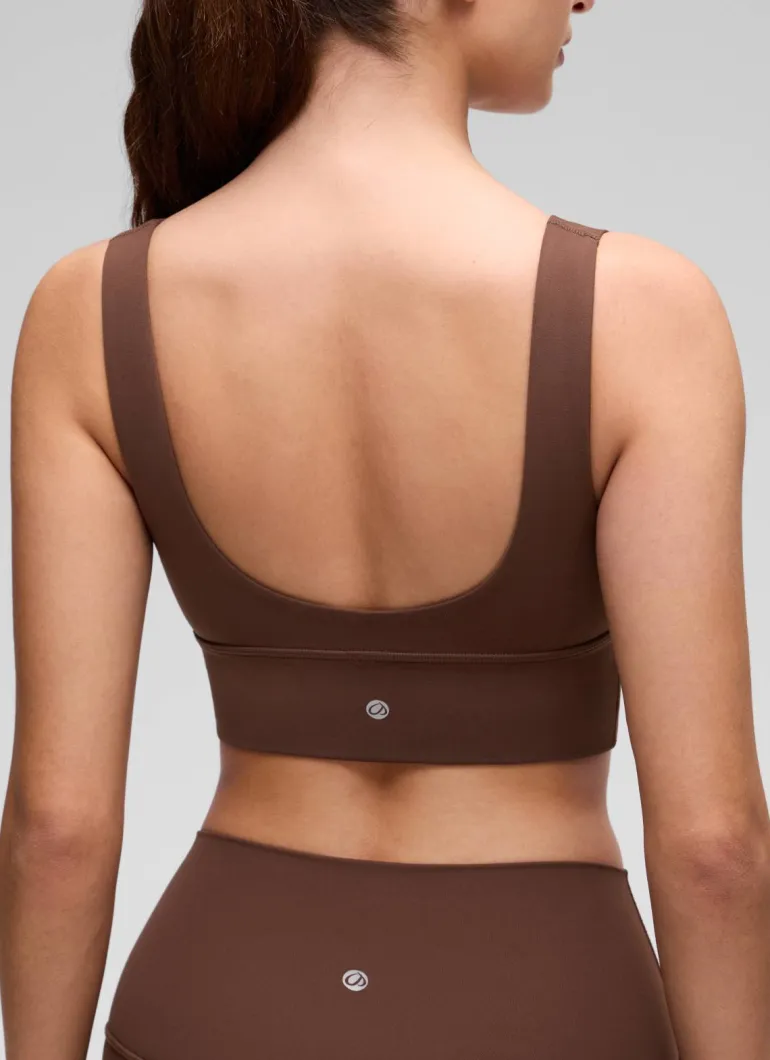 Butterluxe Deep V Neck Longline Sports Bra