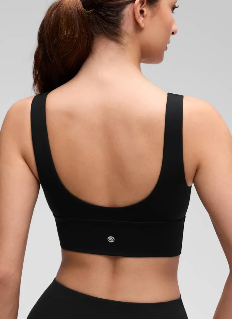 Butterluxe Deep V Neck Longline Sports Bra