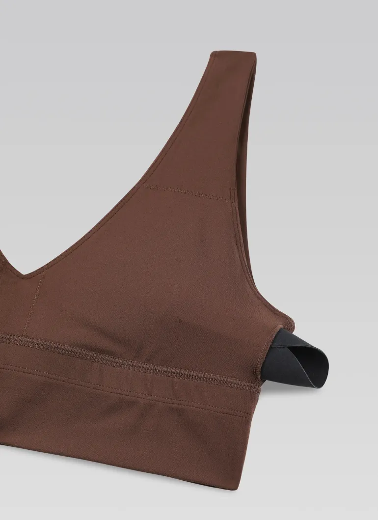Butterluxe Deep V Neck Longline Sports Bra