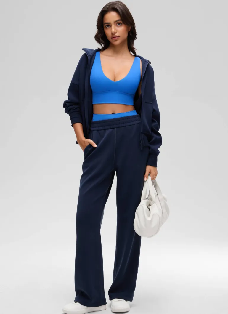 Butterluxe Deep V Neck Longline Sports Bra