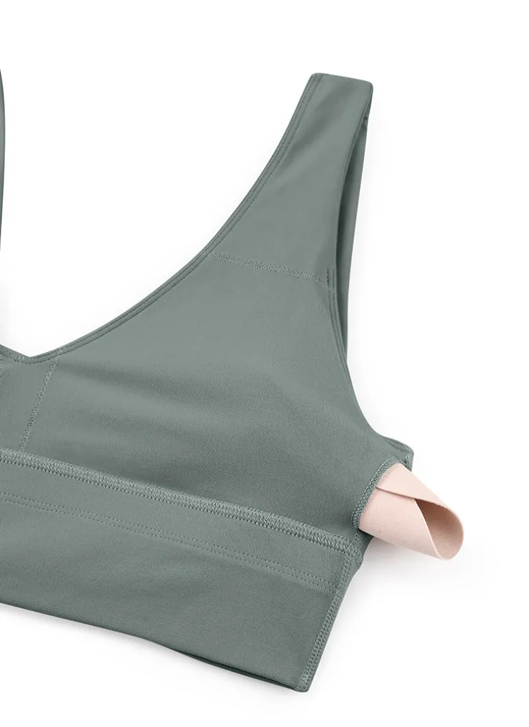 Butterluxe Deep V Neck Longline Sports Bra