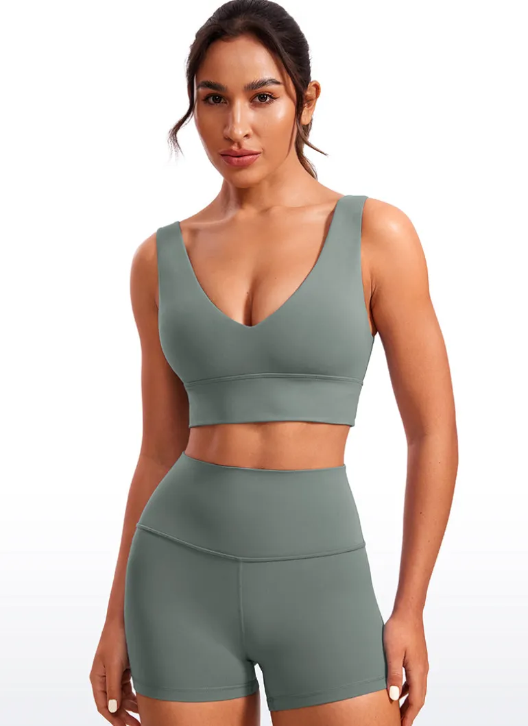 Butterluxe Deep V Neck Longline Sports Bra