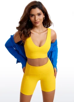 Butterluxe Deep V Neck Longline Sports Bra
