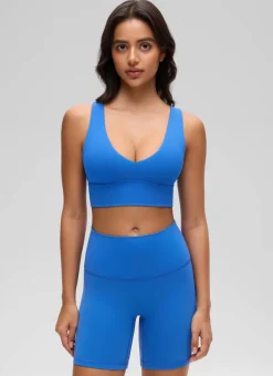 Butterluxe Deep V Neck Longline Sports Bra