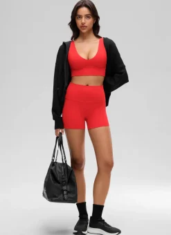 Butterluxe Deep V Neck Longline Sports Bra