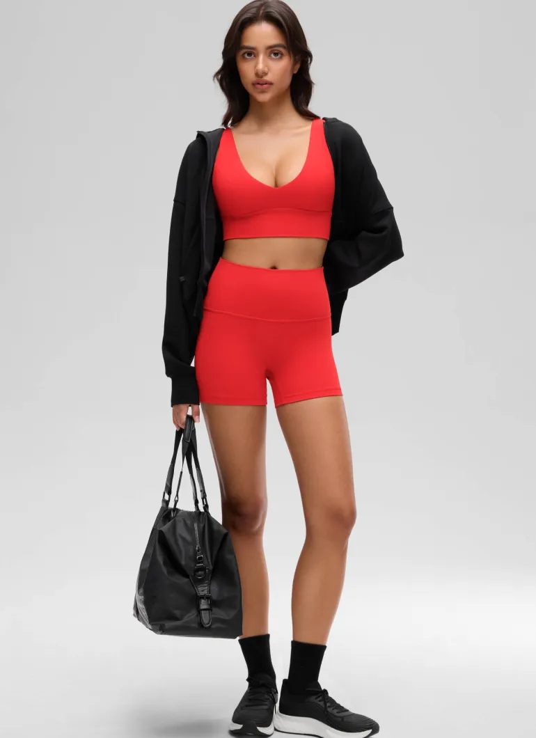 Butterluxe Deep V Neck Longline Sports Bra
