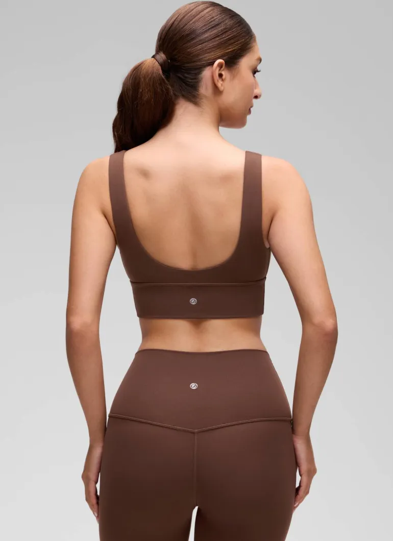 Butterluxe Deep V Neck Longline Sports Bra