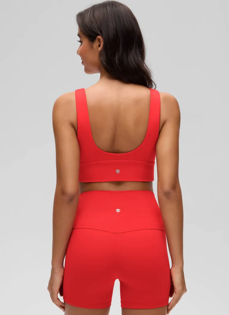 Butterluxe Deep V Neck Longline Sports Bra