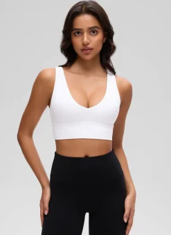 Butterluxe Deep V Neck Longline Sports Bra