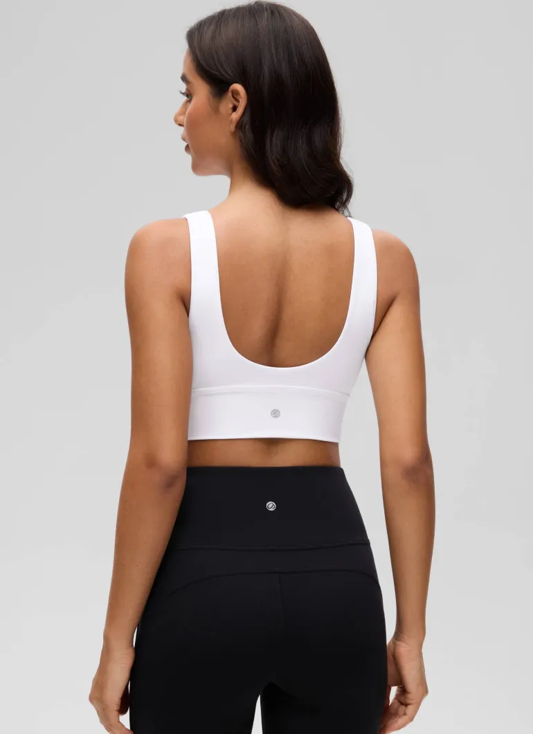 Butterluxe Deep V Neck Longline Sports Bra