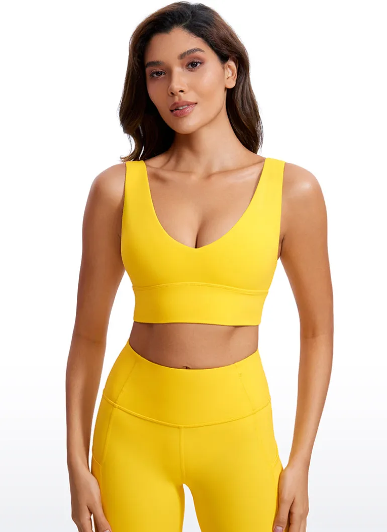 Butterluxe Deep V Neck Longline Sports Bra