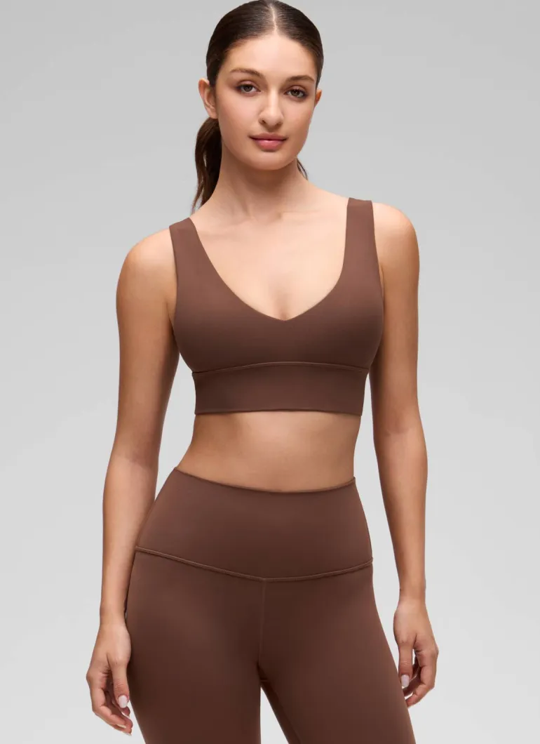 Butterluxe Deep V Neck Longline Sports Bra
