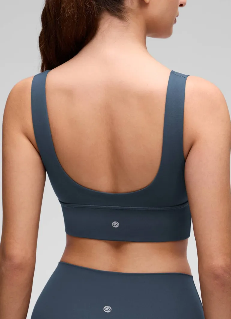 Butterluxe Deep V Neck Longline Sports Bra