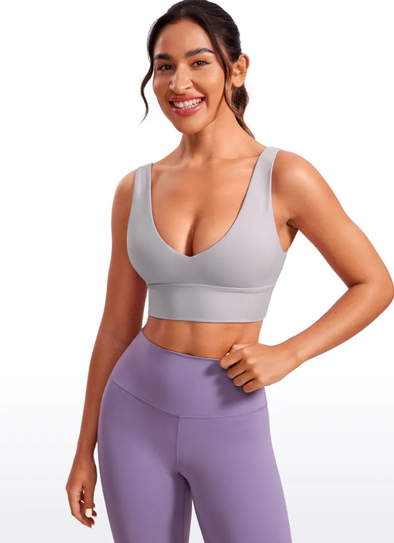 Butterluxe Deep V Neck Longline Sports Bra