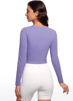 Butterluxe Double Lined Cropped Long Sleeve