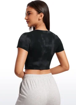 Butterluxe Double Lined Cropped Short Sleeve