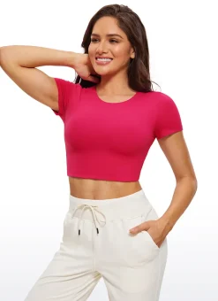 Butterluxe Double Lined Cropped Short Sleeve
