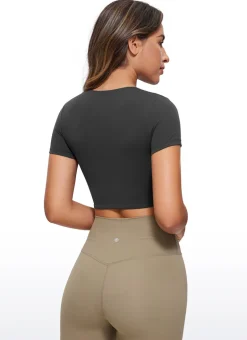 Butterluxe Double Lined Cropped Short Sleeve