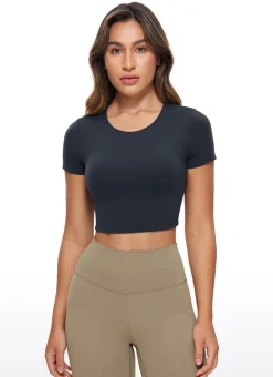 Butterluxe Double Lined Cropped Short Sleeve
