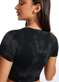 Butterluxe Double Lined Cropped Short Sleeve