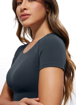 Butterluxe Double Lined Cropped Short Sleeve