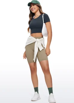 Butterluxe Double Lined Cropped Short Sleeve
