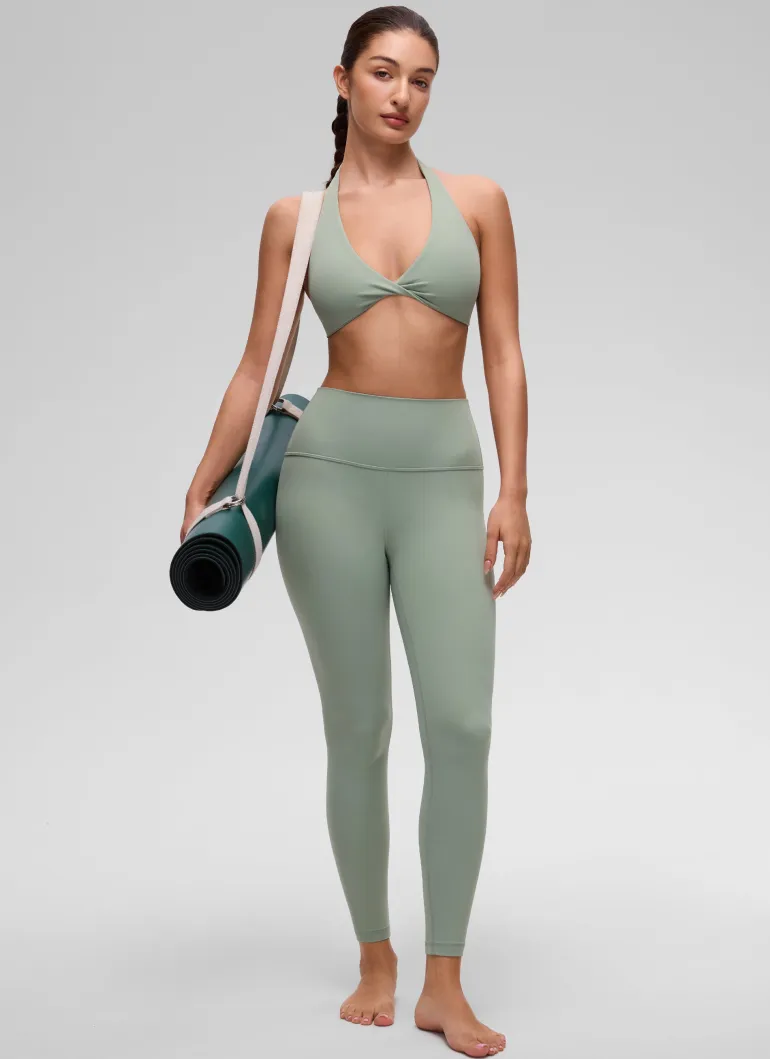 Butterluxe Double Lined Twist Halter Sports Bra