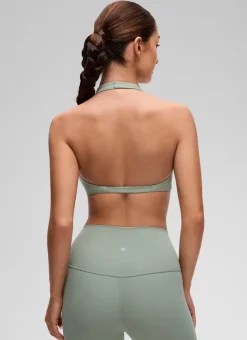 Butterluxe Double Lined Twist Halter Sports Bra