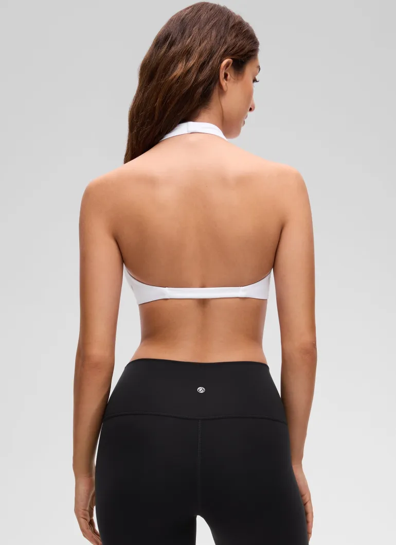 Butterluxe Double Lined Twist Halter Sports Bra
