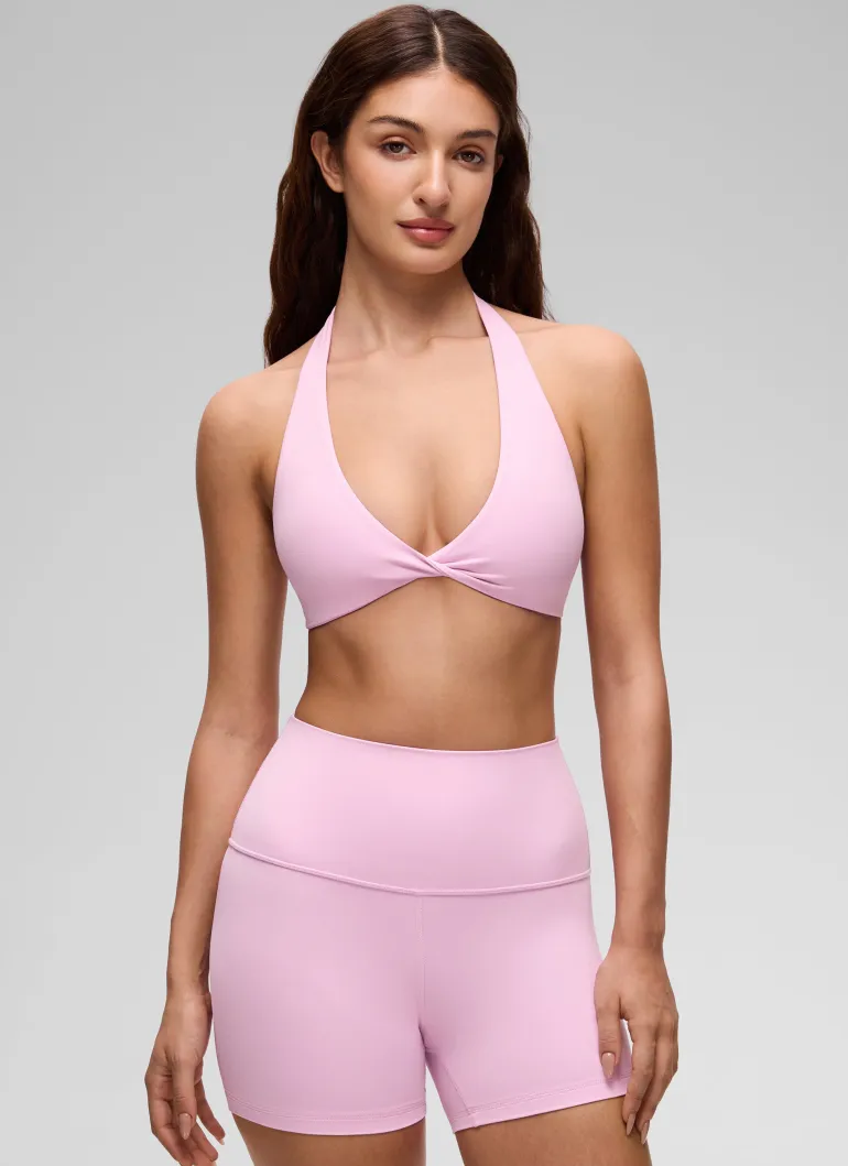 Butterluxe Double Lined Twist Halter Sports Bra