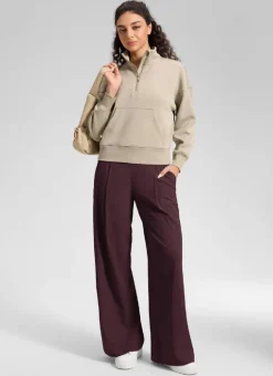 Butterluxe Front Pleated Pocket Palazzo Pant 30
