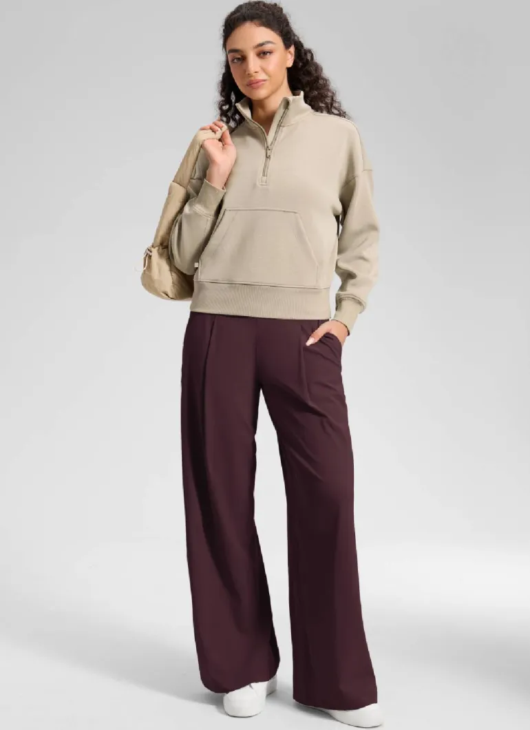 Butterluxe Front Pleated Pocket Palazzo Pant 30"