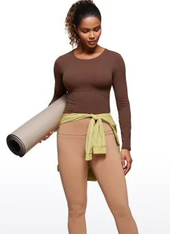Butterluxe Front Seam Cropped Long Sleeve