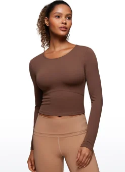 Butterluxe Front Seam Cropped Long Sleeve