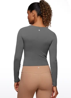 Butterluxe Front Seam Cropped Long Sleeve