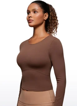 Butterluxe Front Seam Cropped Long Sleeve