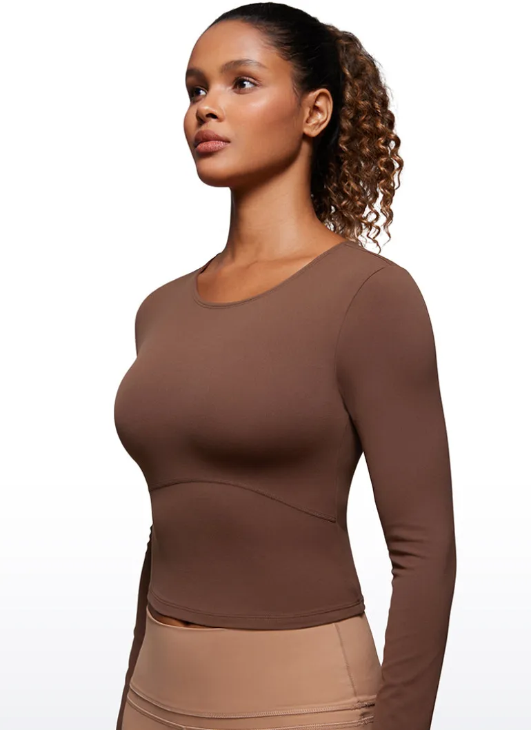 Butterluxe Front Seam Cropped Long Sleeve