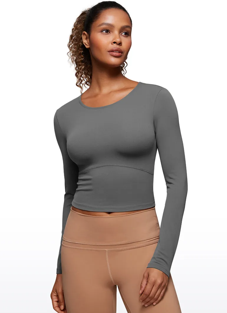 Butterluxe Front Seam Cropped Long Sleeve