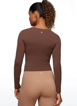 Butterluxe Front Seam Cropped Long Sleeve