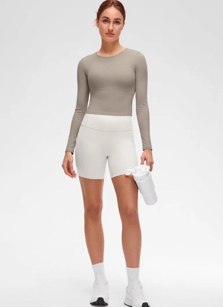 Butterluxe Front Seam Cropped Long Sleeve