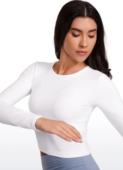 Butterluxe Front Seam Cropped Long Sleeve