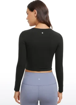 Butterluxe Front Seam Cropped Long Sleeve