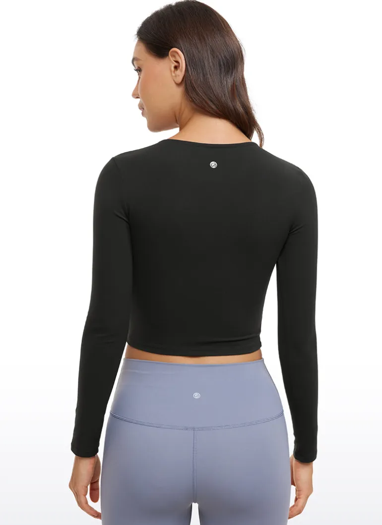 Butterluxe Front Seam Cropped Long Sleeve