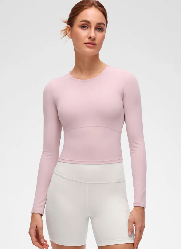 Butterluxe Front Seam Cropped Long Sleeve