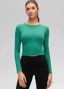 Butterluxe Front Seam Cropped Long Sleeve