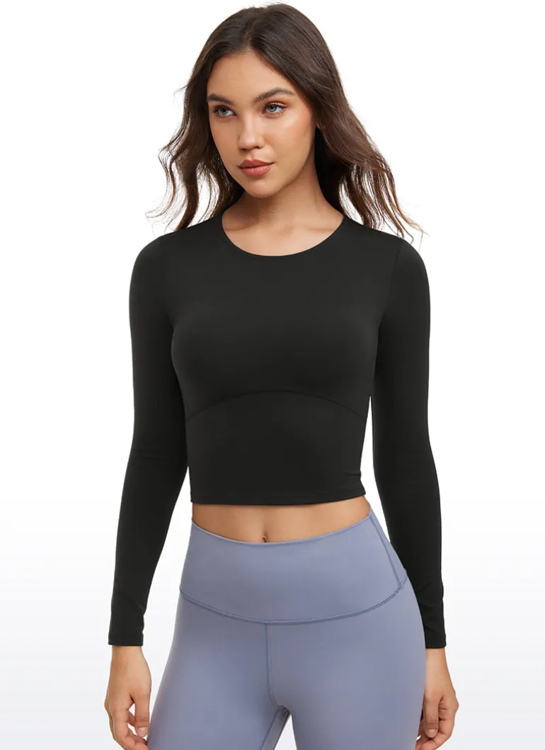 Butterluxe Front Seam Cropped Long Sleeve