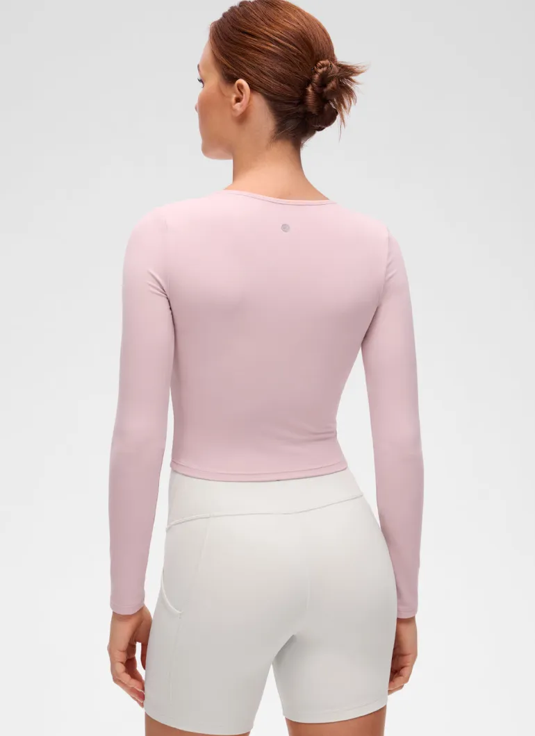 Butterluxe Front Seam Cropped Long Sleeve