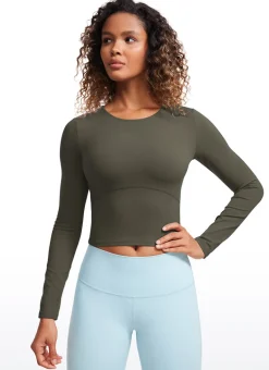 Butterluxe Front Seam Cropped Long Sleeve
